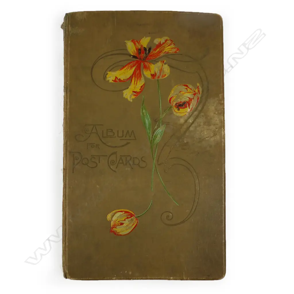 An Art Nouveau postcard album with good collection of uncommon postcards, Image 1++