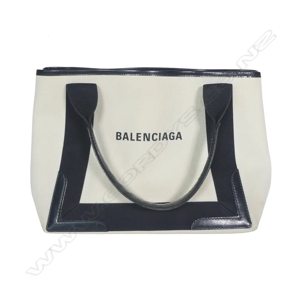 Balenciaga Navy Cabas small tote bag, Image 1++