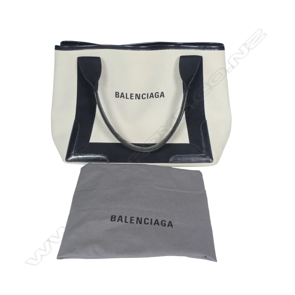 Balenciaga Navy Cabas small tote bag, Image 1++