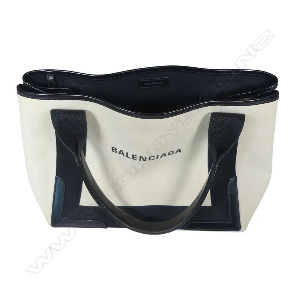 Balenciaga Navy Cabas small tote bag, Image 1++