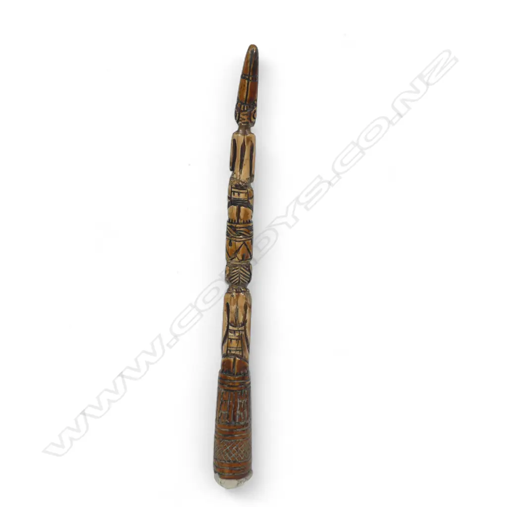 An early 20thC Nigerian carved ivory tusk section, Image 1++