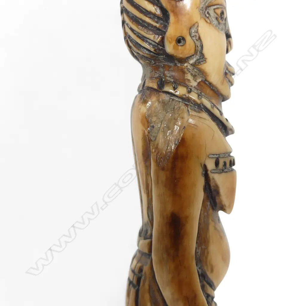 An early 20thC Nigerian carved ivory tusk section, Image 1++