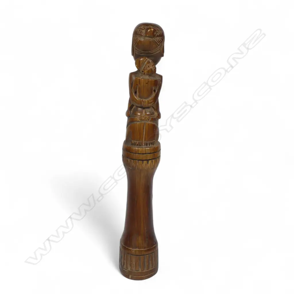 An early 20thC Nigerian carved ivory tusk section, Image 1++