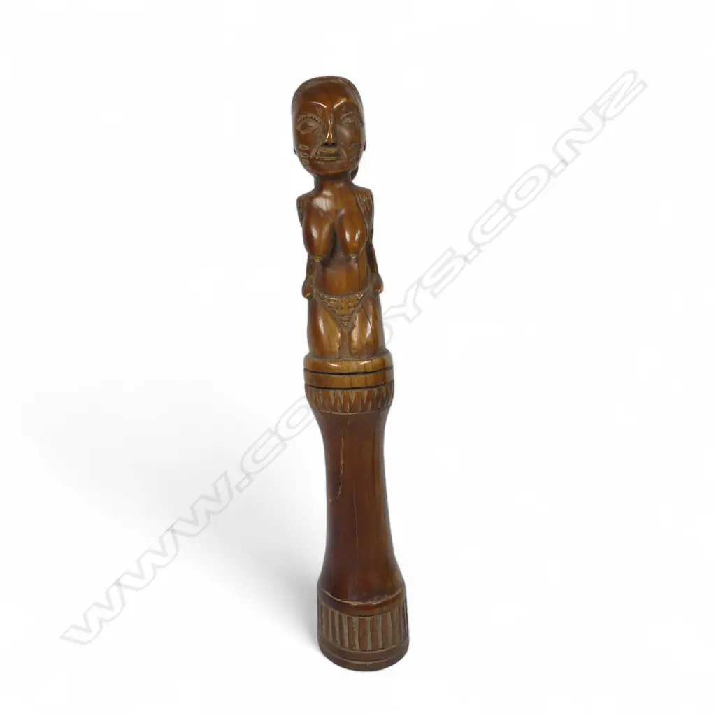 An early 20thC Nigerian carved ivory tusk section, Image 1++