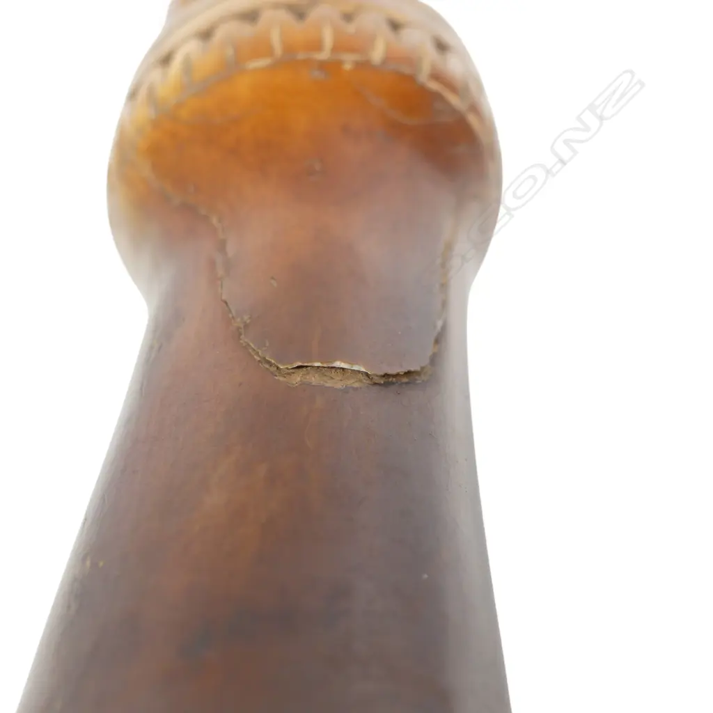 An early 20thC Nigerian carved ivory tusk section, Image 1++