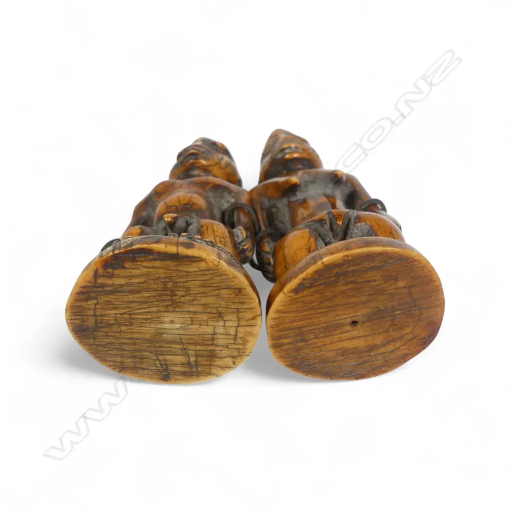 A pair of early 20thC Yoruba carved ivory Ibeji twins, Image 1++