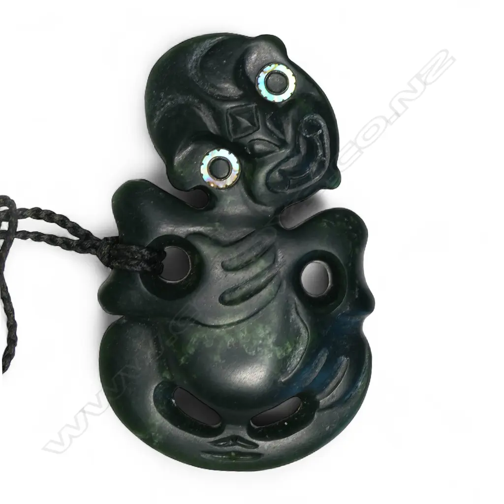 Scott Parker arahura flower jade hei tiki, Image 1++