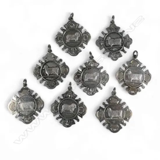 Eight 19thC Wairarapa Pastoral & Agricultural Society silver medals,