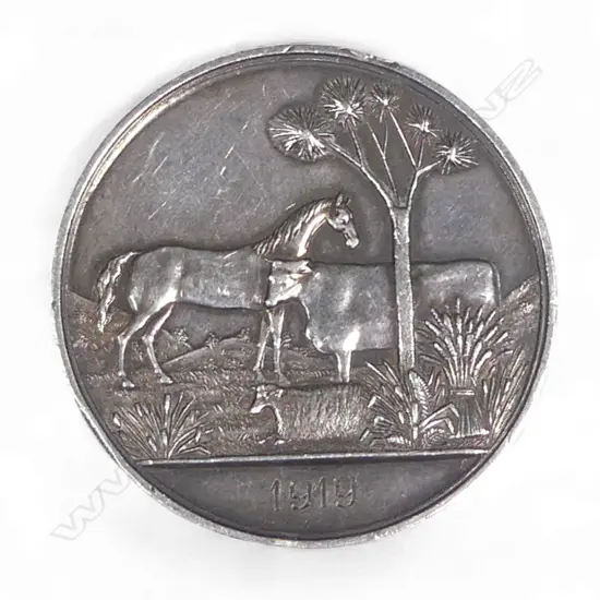 An Anton Teutenberg 1919 'Wanganui Agricultural Association Incorporated' Silver Medal,