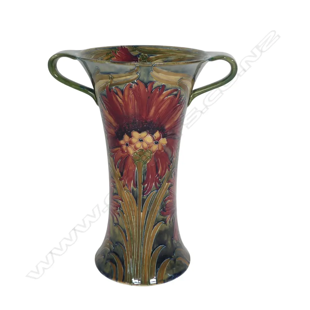 Macintyre Moorcroft Revived Cornflower large trumpet vase, Image 1++