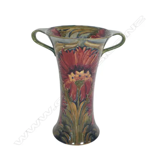 Macintyre Moorcroft Revived Cornflower large trumpet vase,