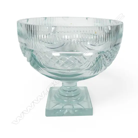 A George III cut glass large trifle bowl,