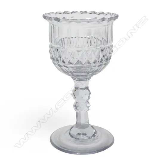 A George III tall sweetmeat glass,