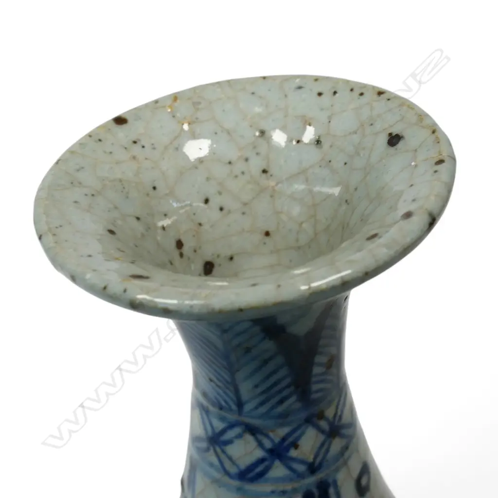 A Chinese Yuan Dynasty style blue and white Jade Spring vase, Image 1++