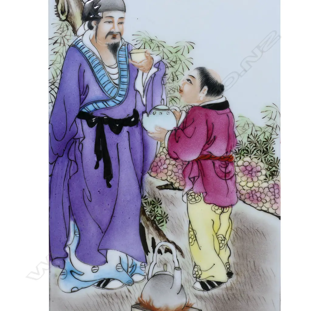 A Chinese Republic period famille rose tall vase painted by Wang Qi, Image 1++