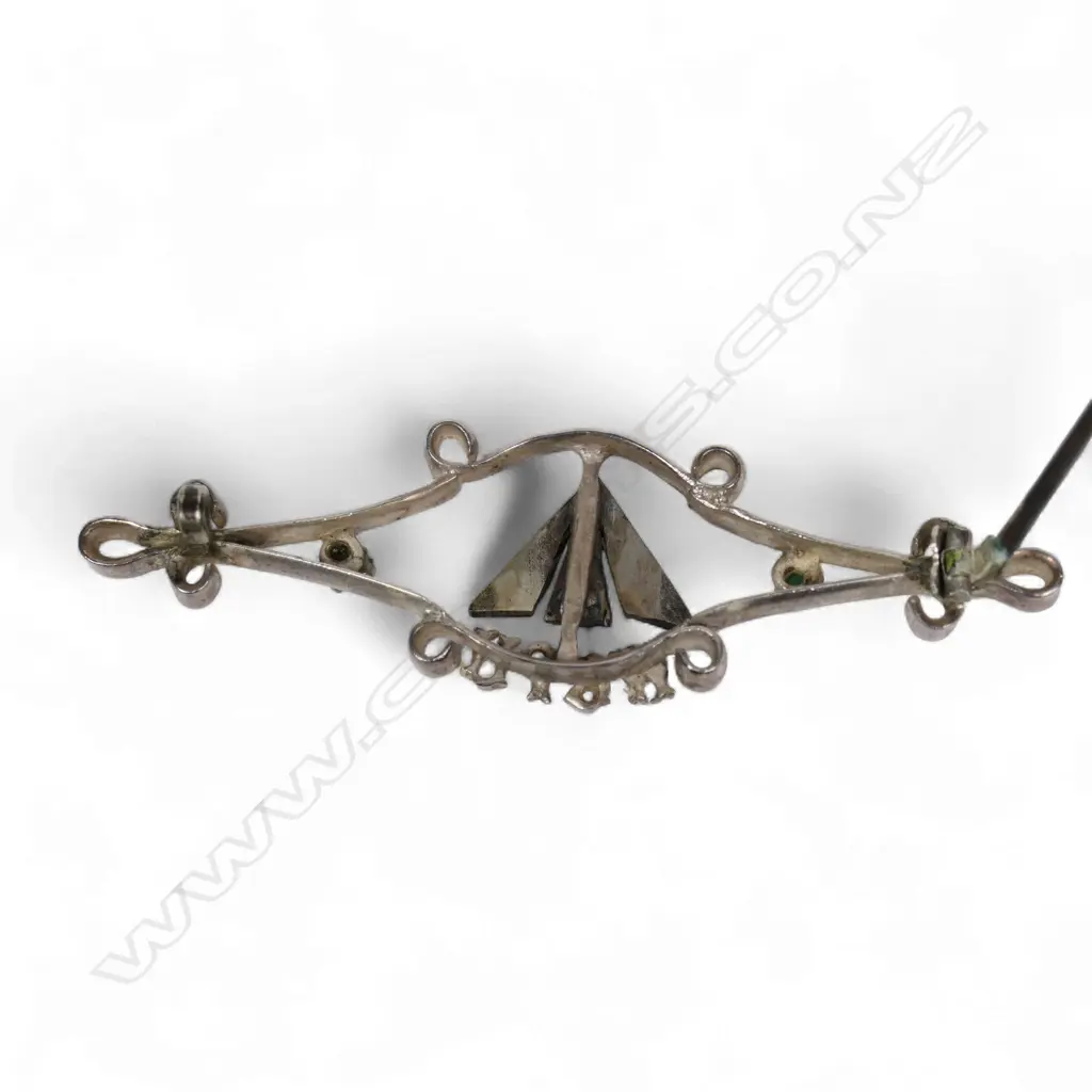 An interesting early 1910s silver and enamel bar brooch of suffragette interest, Image 1++