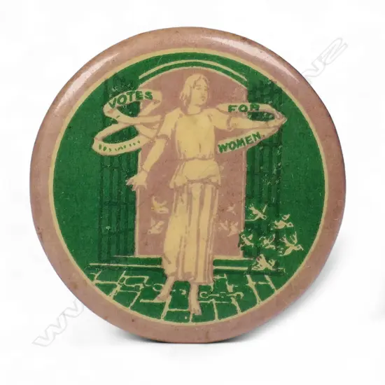 WSPU badge designed by Sylvia Pankhurst,