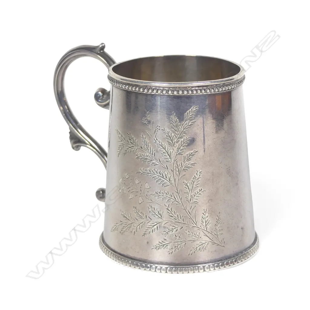 A New Zealand Frank Grady silver christening mug, Image 1++