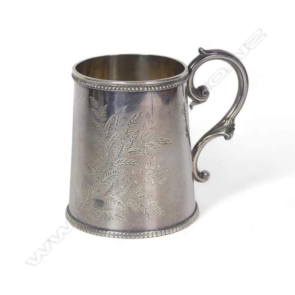 A New Zealand Frank Grady silver christening mug, Image 1++