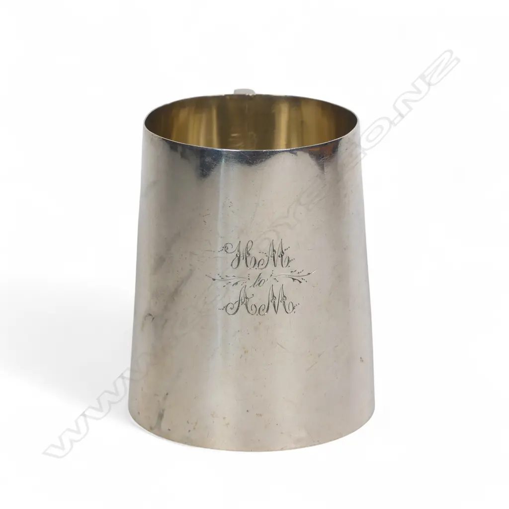 B. Petersen & Co. (Christchurch) silver christening mug, Image 1++