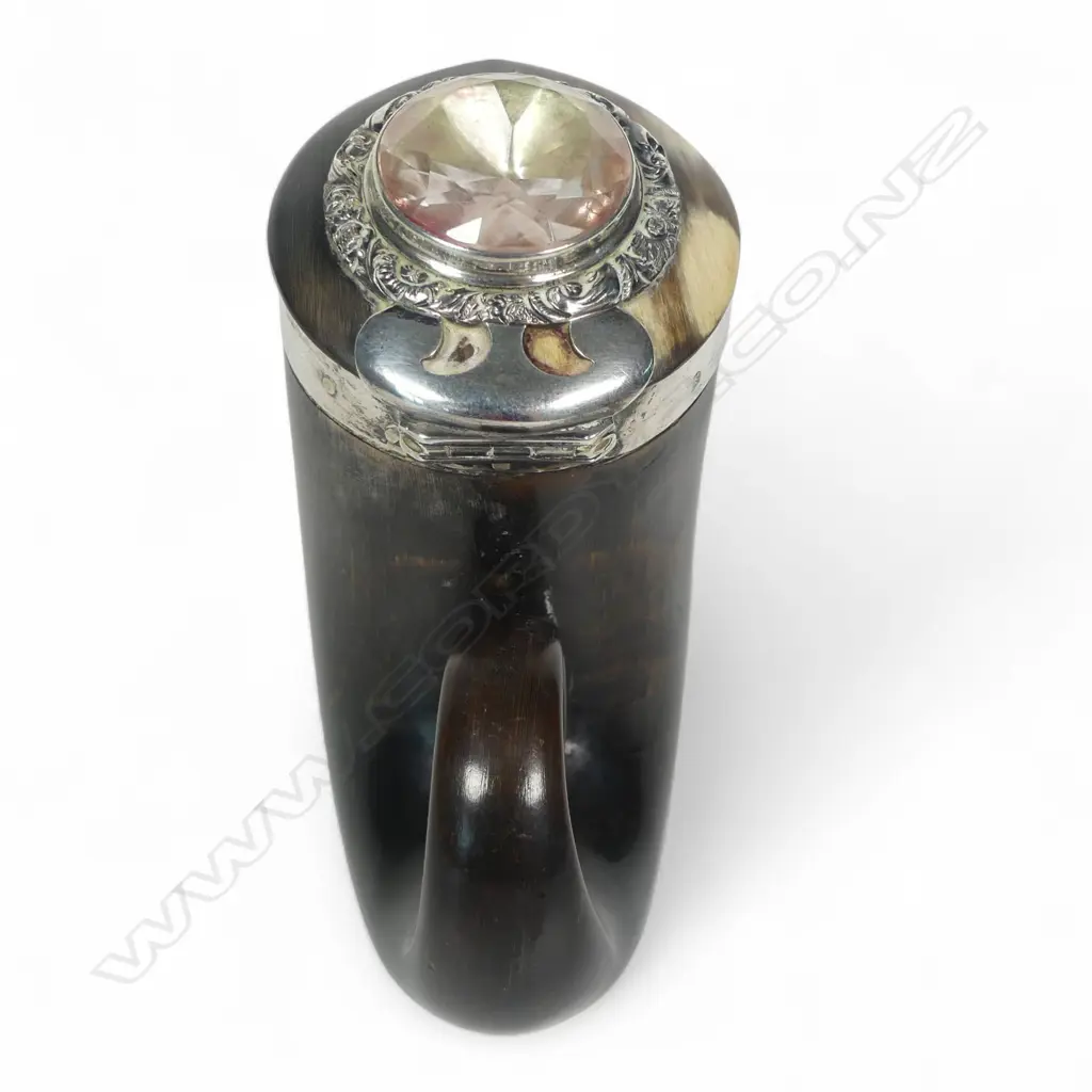 A Victorian Scottish silver and rams horn snuff mull, Image 1++