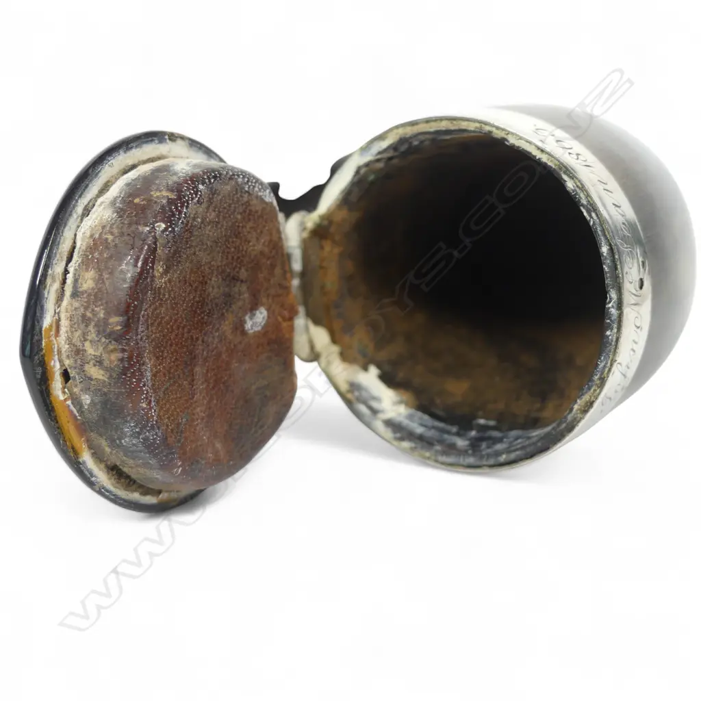 A Victorian Scottish silver and rams horn snuff mull, Image 1++