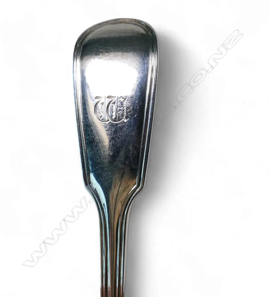 A set of six Victorian silver table spoons, Image 1++