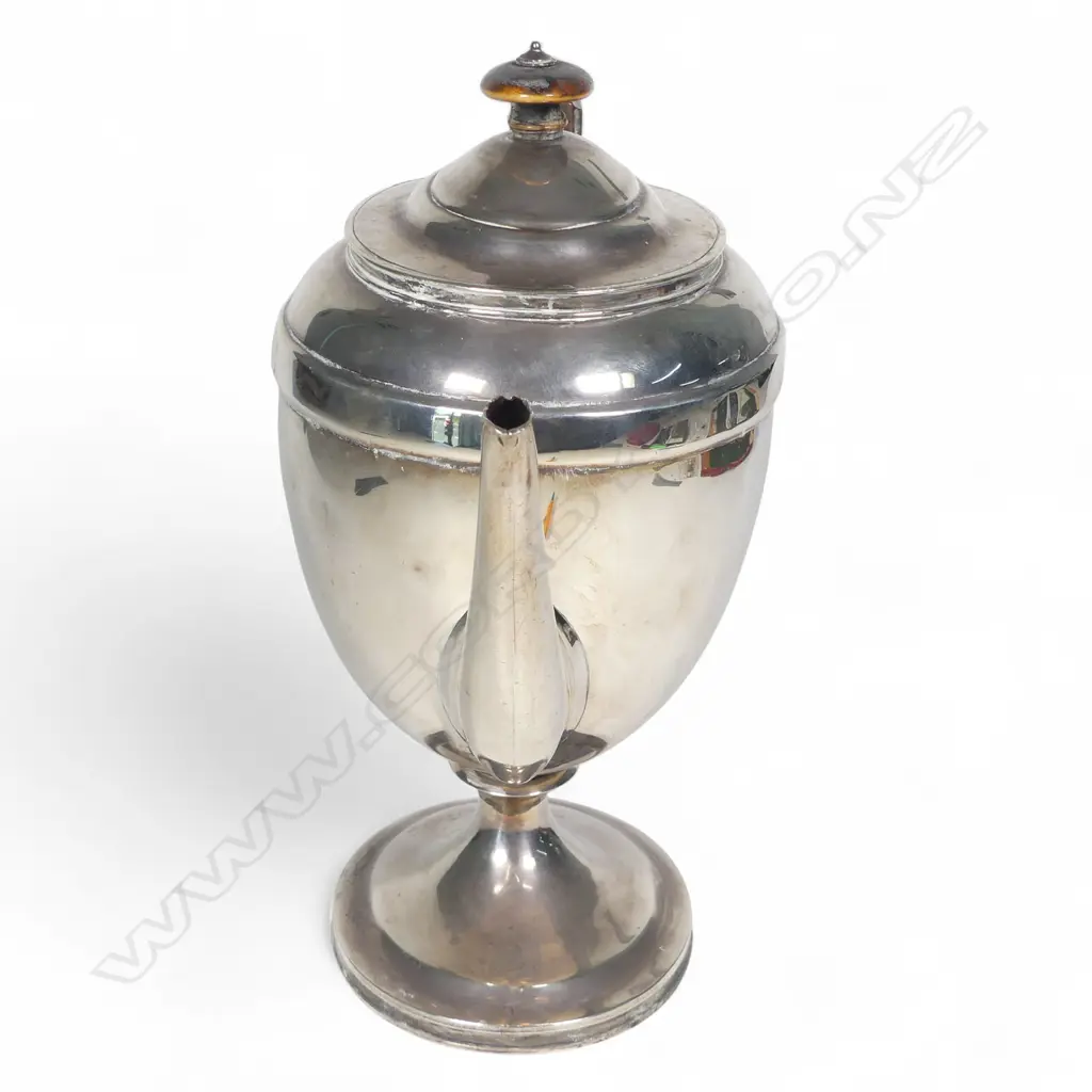 A George III silver pedestal coffee pot, Image 1++