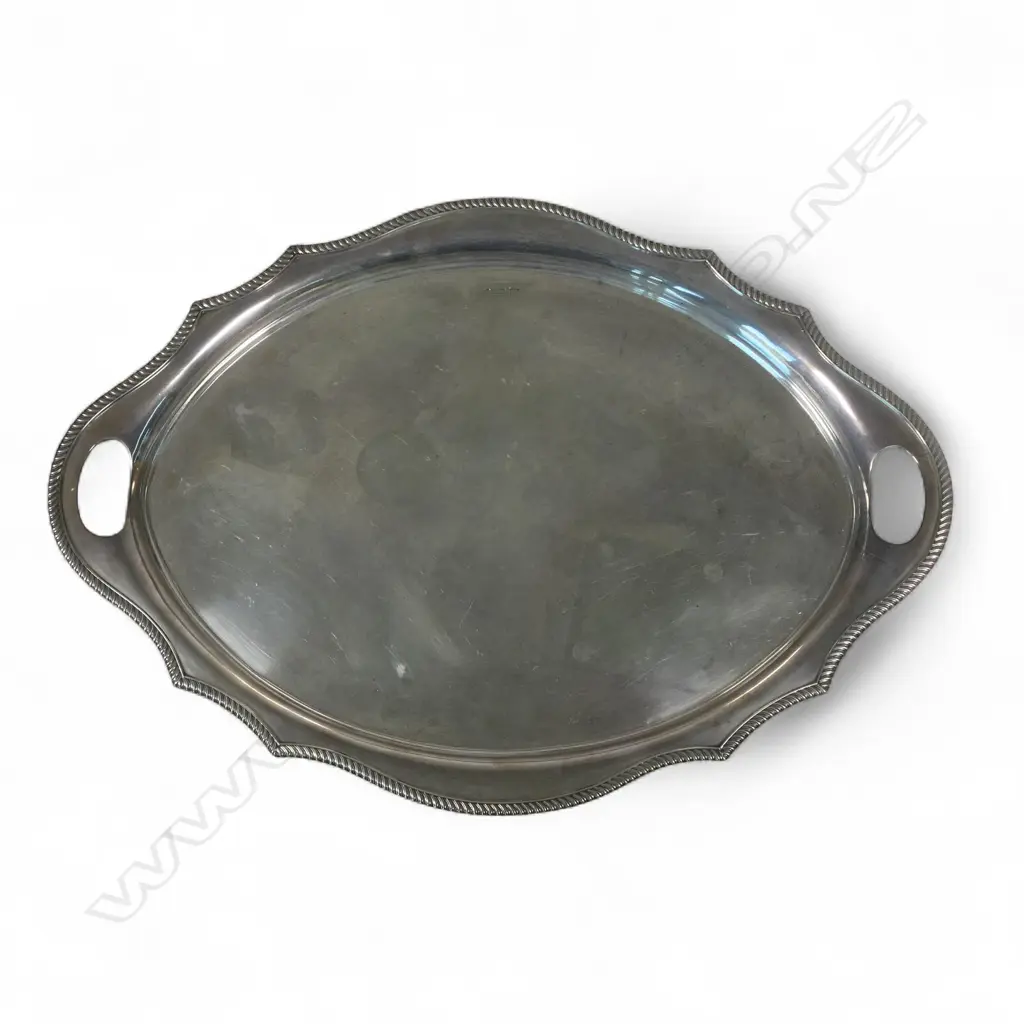 A 1940's large silver banquet tray, Image 1++