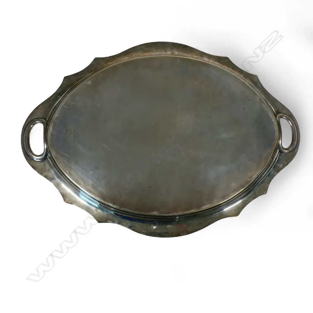 A 1940's large silver banquet tray, Image 1++