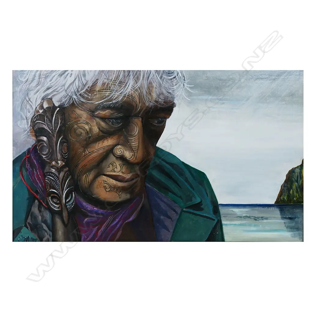 Carolyn McCondach MBE (NZ d.2020), Portrait of a Māori Woman, Image 1++