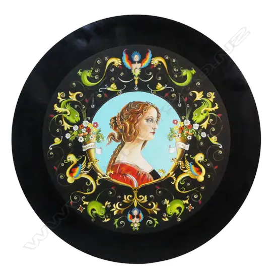 Carolyn McCondach MBE (NZ d.2020), Renaissance Woman in Red Dress,