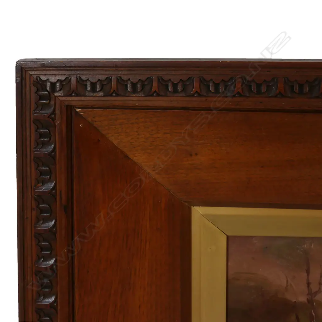 William Allen Bollard (1869-1943) River Scene with Māori settlement, Image 1++