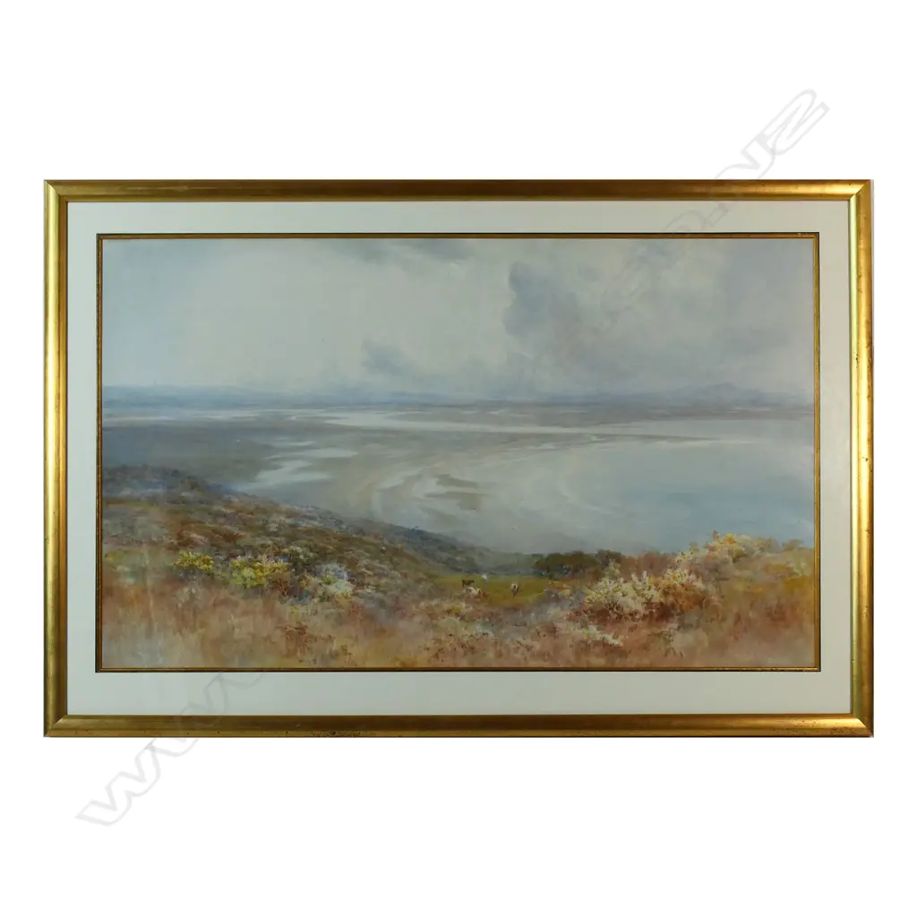 Charles Nathaniel Worsley (NZ1862 - 1923) 'Extensive Coastal Scene Grassmere Marlborough', Image 1++