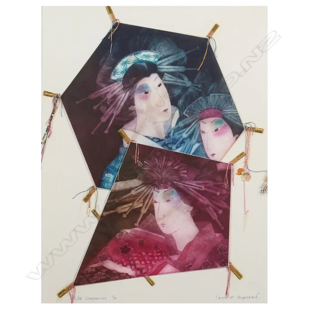 Carole Shepherd (NZ,1945-) 'Kite Companions', Image 1++