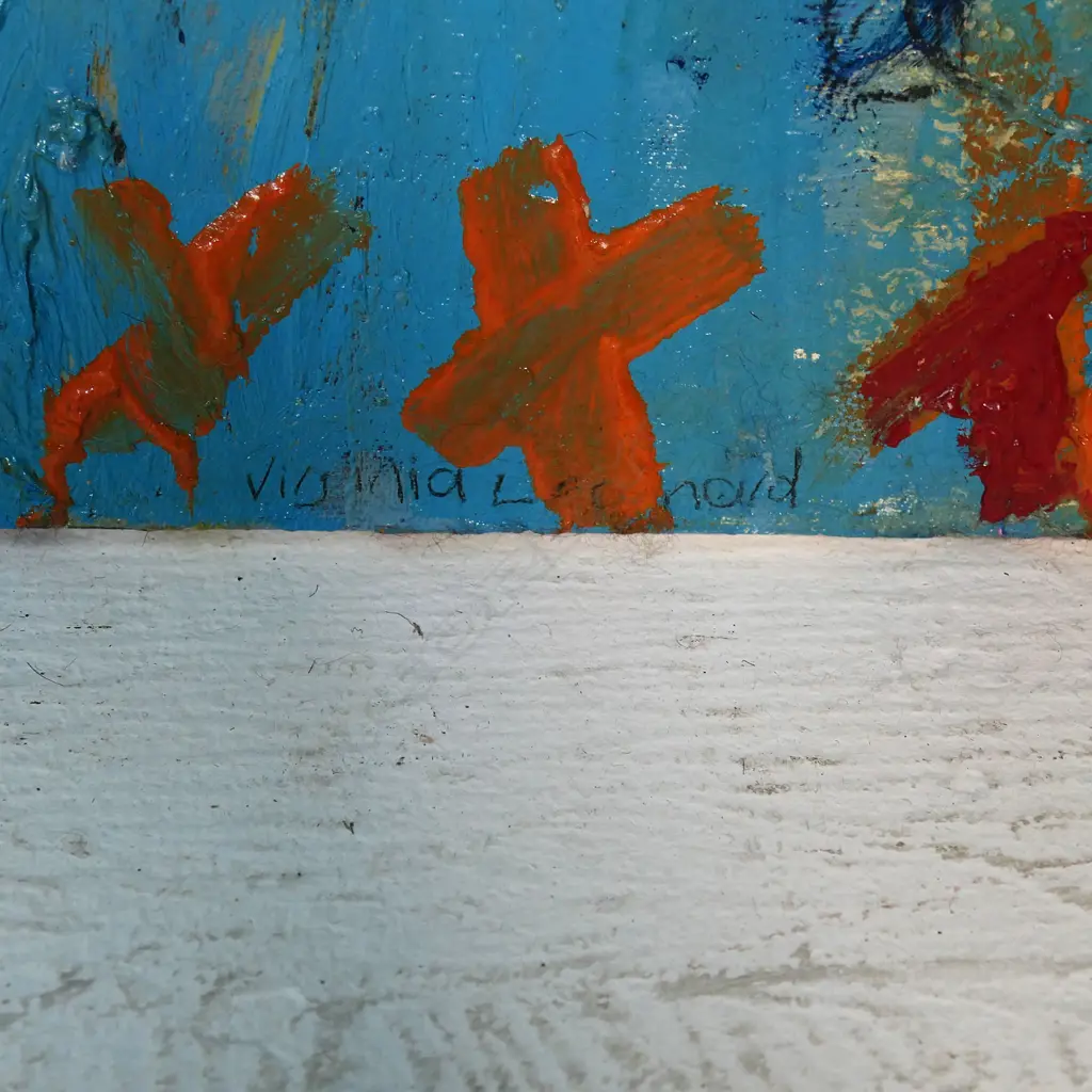 Virginia Leonard (NZ 1965-) 'Self Portrait with Orange Crosses', Image 1++