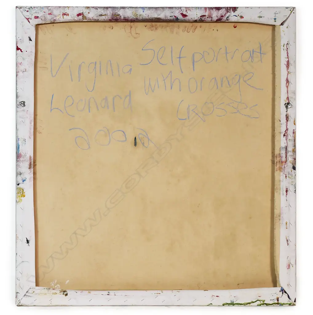 Virginia Leonard (NZ 1965-) 'Self Portrait with Orange Crosses', Image 1++