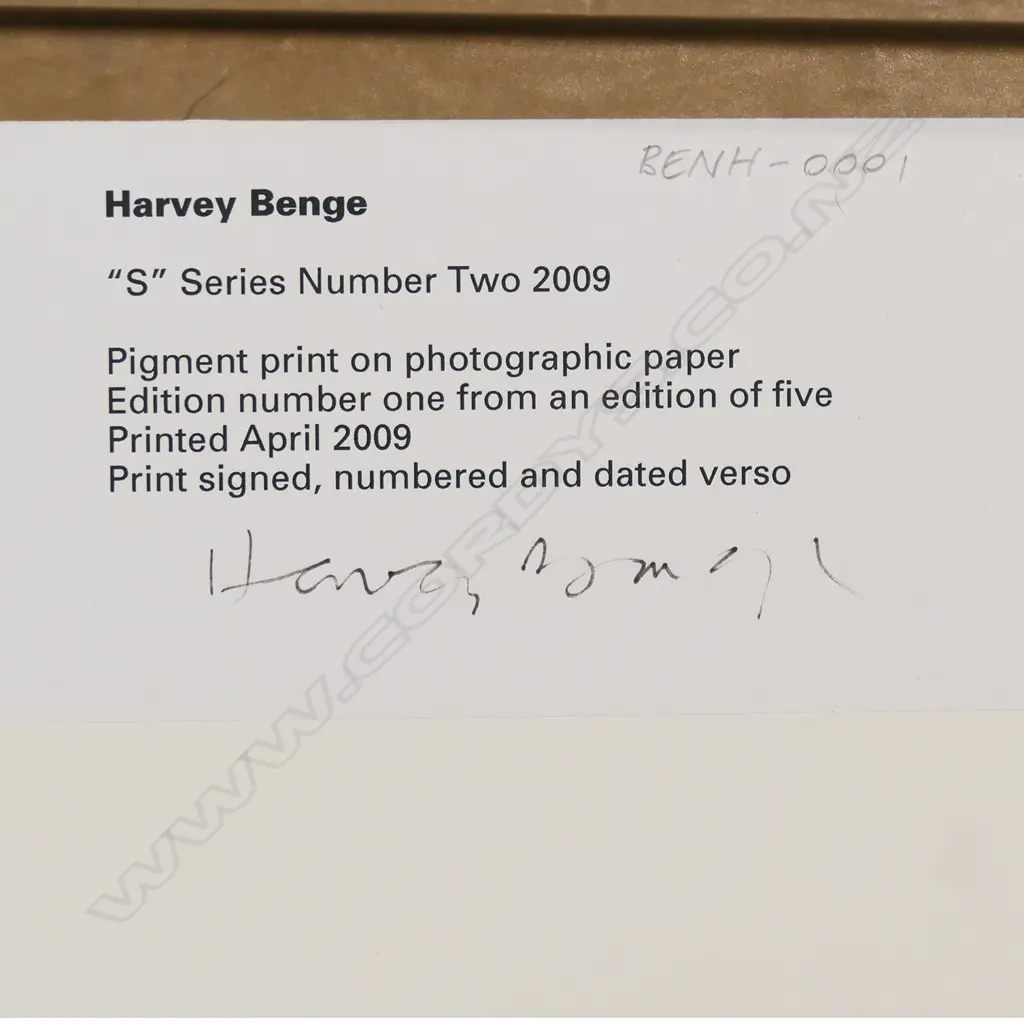 Harvey Benge (NZ 1944-2019) '‘S’ Series Number 2', Image 1++