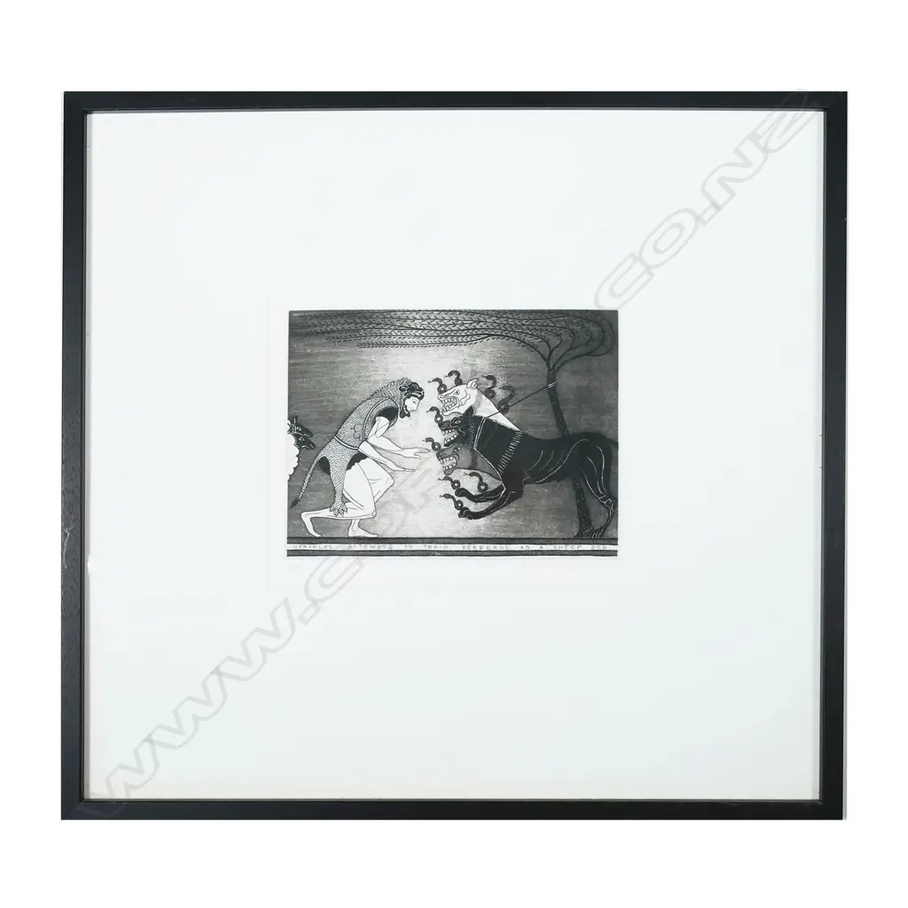 Marian Maguire (NZ 1962-) 'Herakles Attempts to Train Kerberos as a Sheep Dog', Image 1++