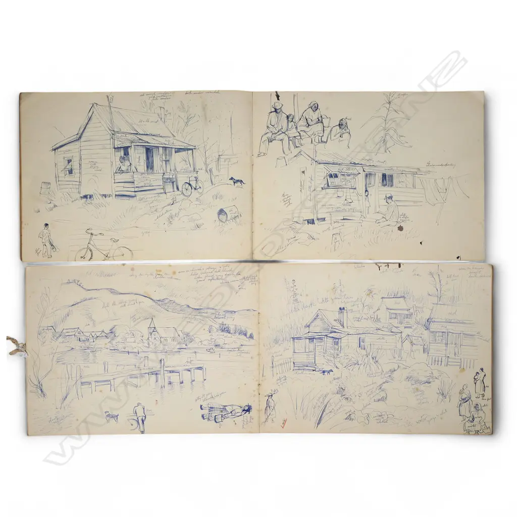 Two Elise Mourant (1921-1990) field sketch books, Image 1++
