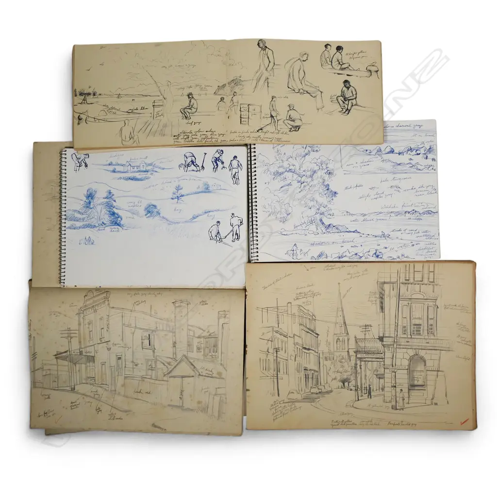 Five Elise Mourant (1921-1990) field sketch books, Image 1++