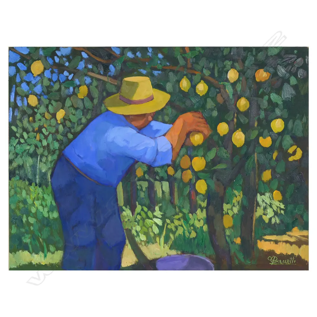 Paolo Canetti (Italian 1940-), 'Raccolta Di Limon', Image 1++