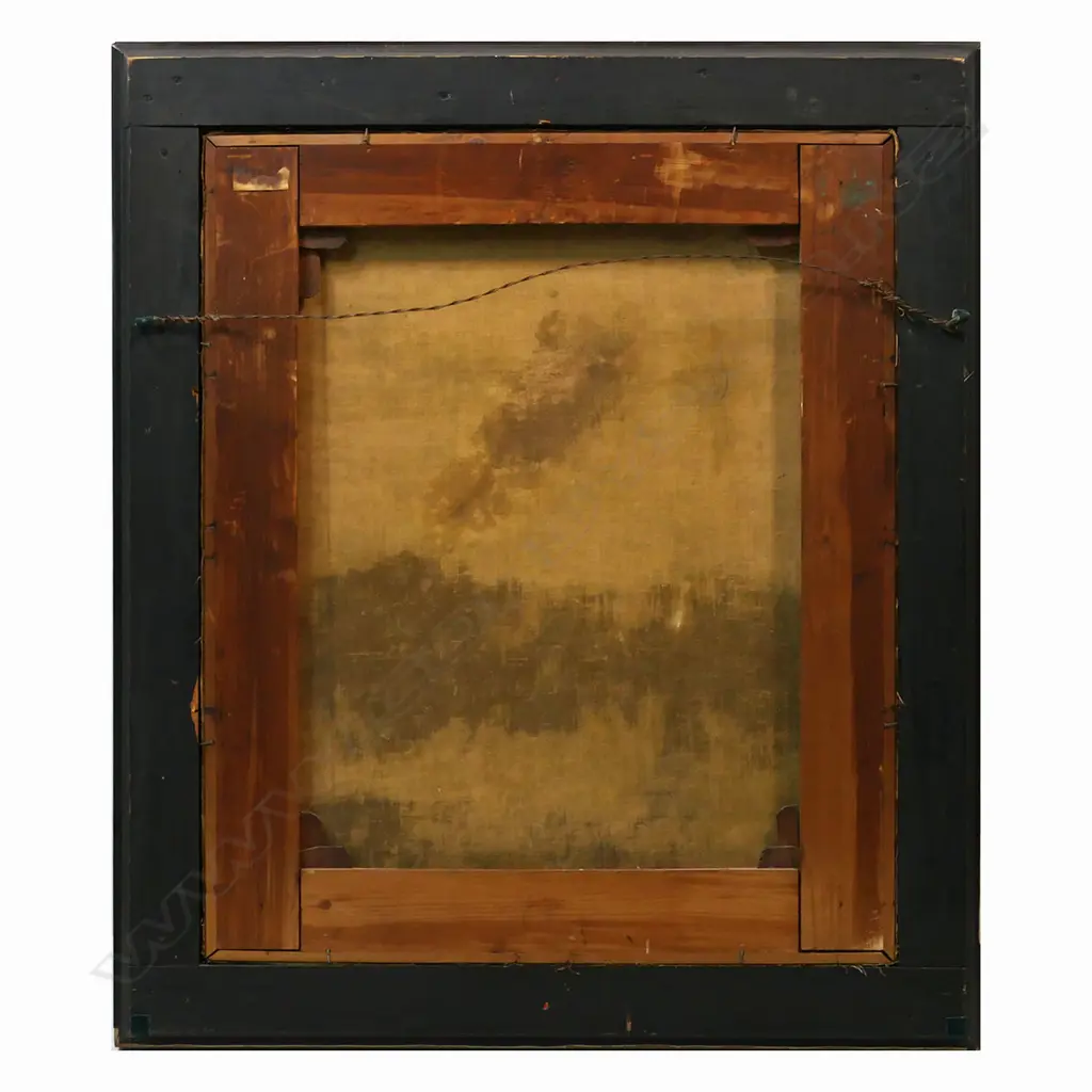 19thC artist unknown Woman in Black, Image 1++