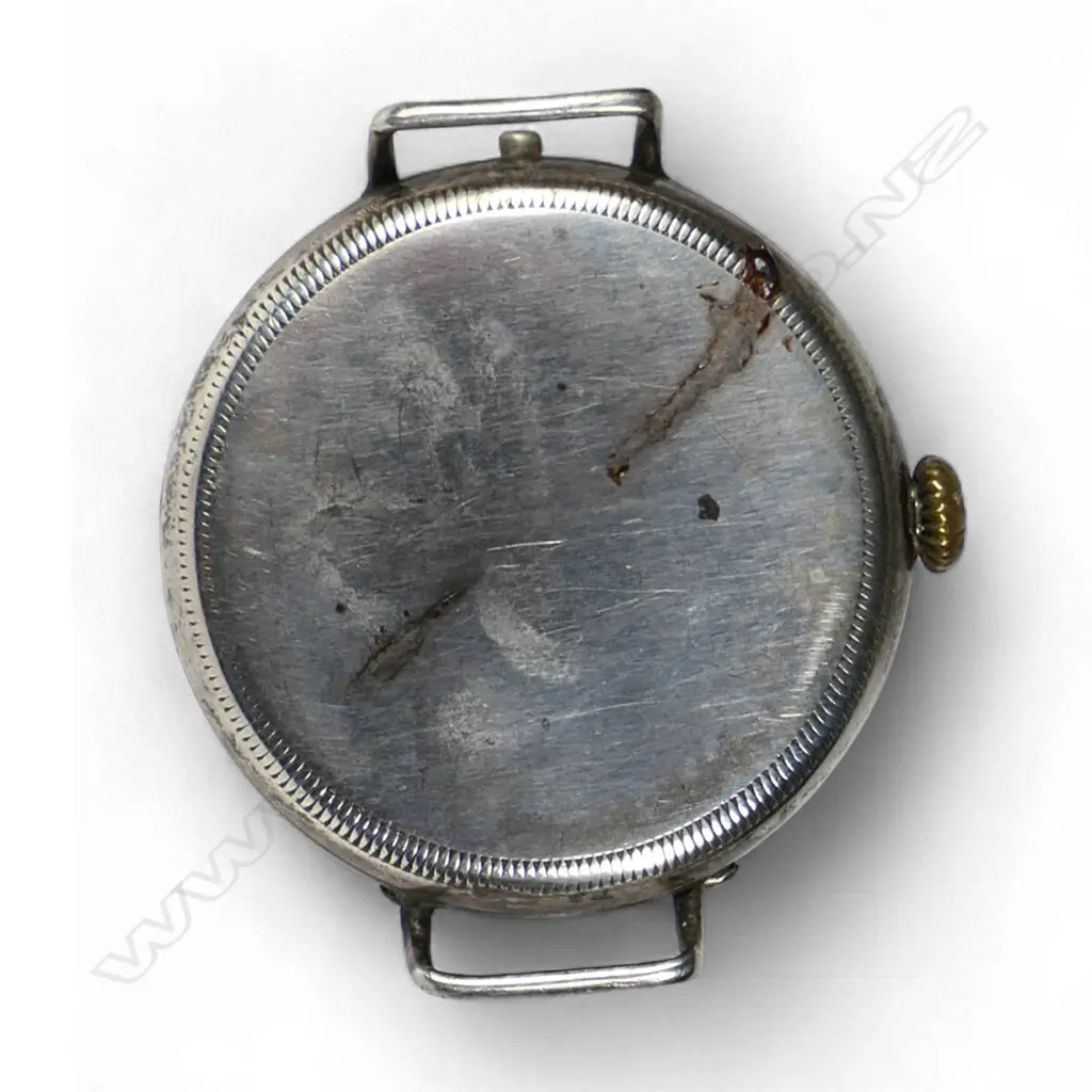 A c.1915 Rolex silver flip-top gent's trench watch, Image 1++