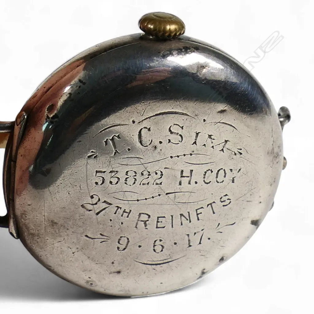 A c.1915 Rolex silver flip-top gent's trench watch, Image 1++