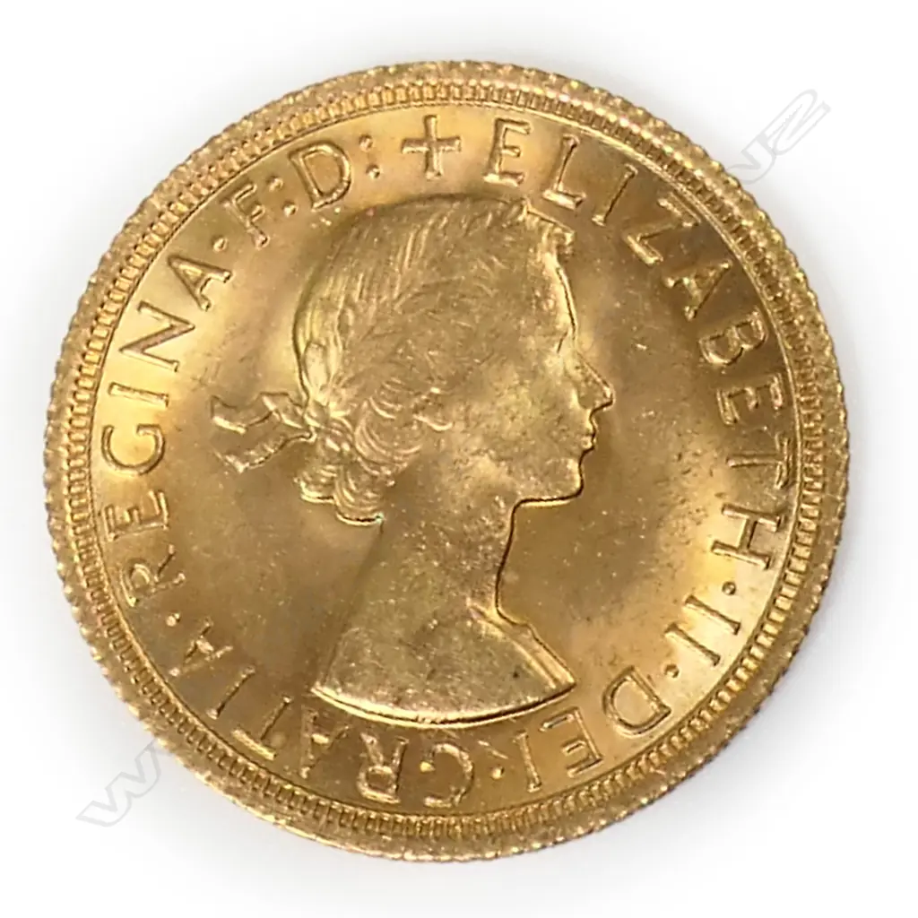 A 1968 gold full sovereign coin, Image 1++
