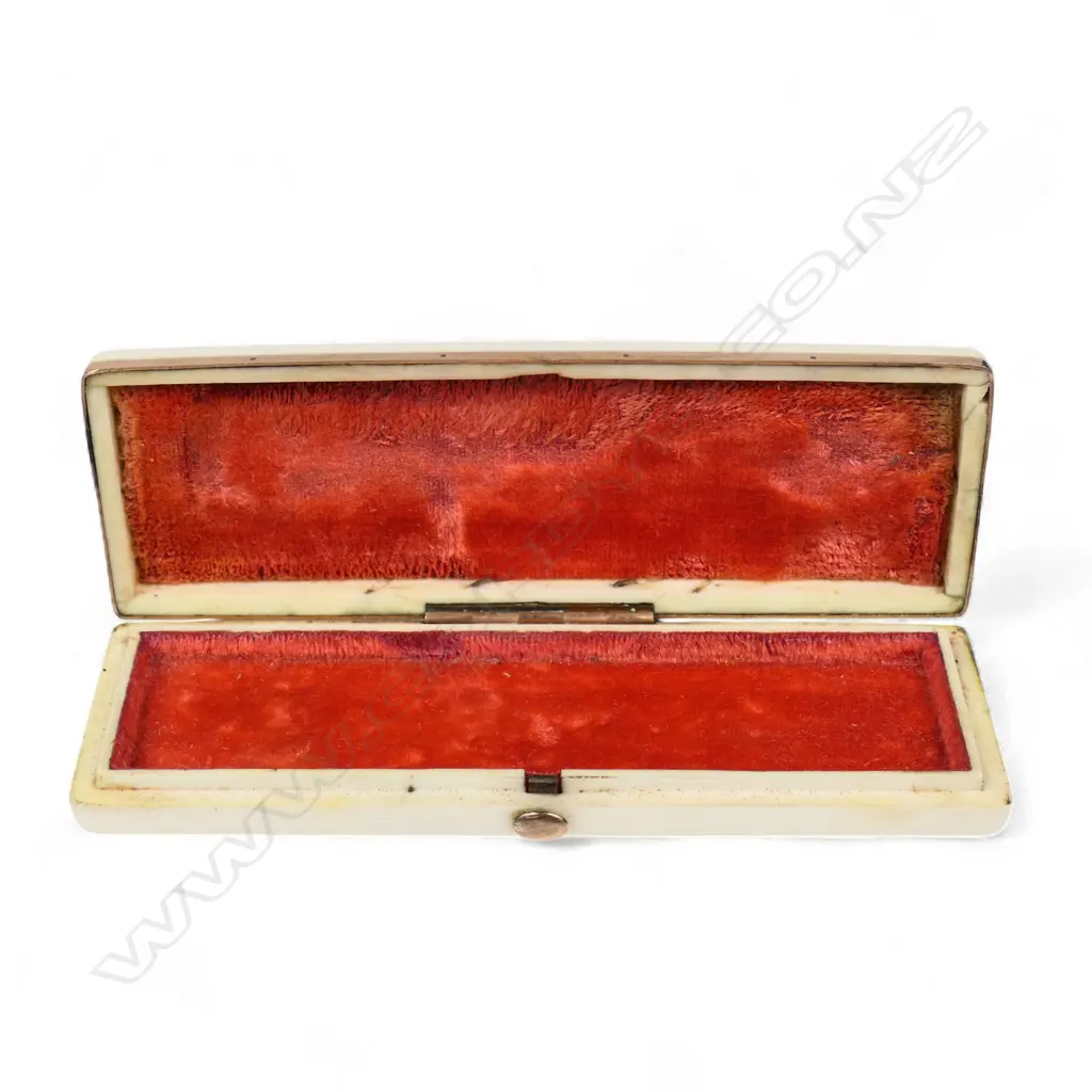 A 15ct gold and ivory memorial toothpick holder, Image 1++