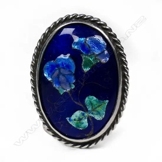 Alice Beatrice (Biddy) Waymouth (1884-1963) rare c.1905 silver and enamel brooch,