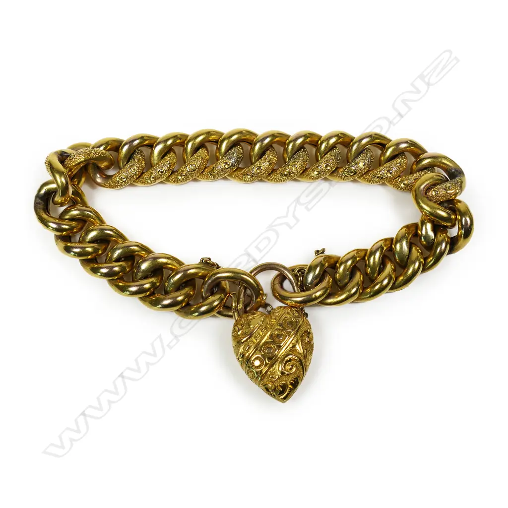 A quality Victorian gilded 9ct gold bracelet, Image 1++