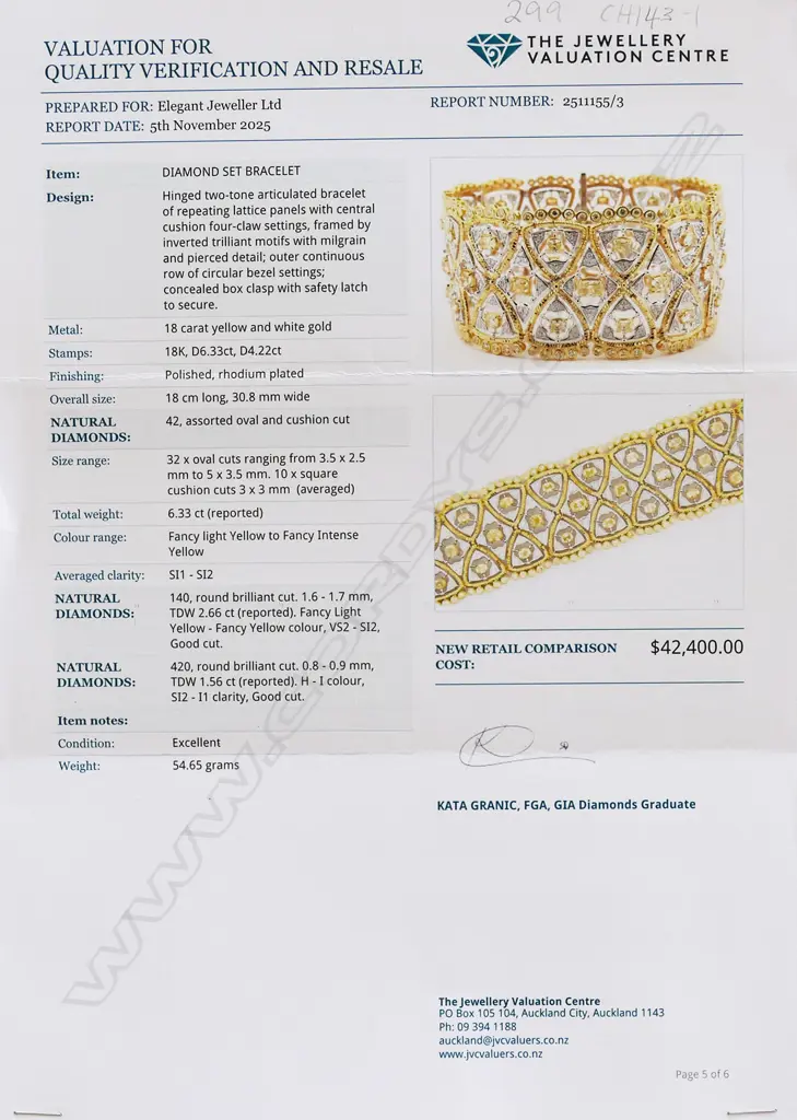 An impressive 18ct yellow and white gold diamond bracelet, Image 1++